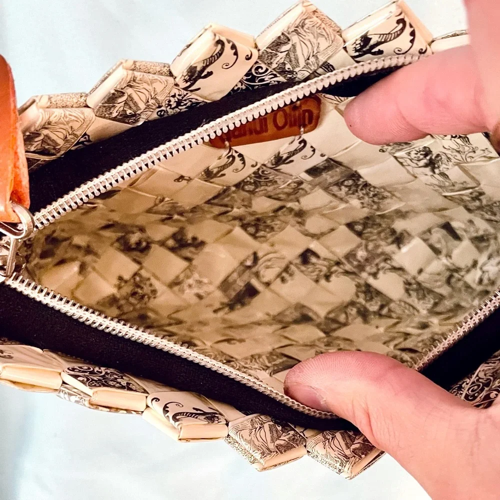 *Host Pick!* Nahui Ollin Vintage Candy Wrapper Cherub Print Medium Wristlet